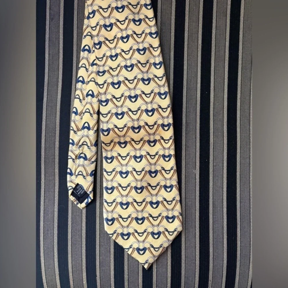 Vintage Paolo Gucci 100% Silk Equestrian Tie